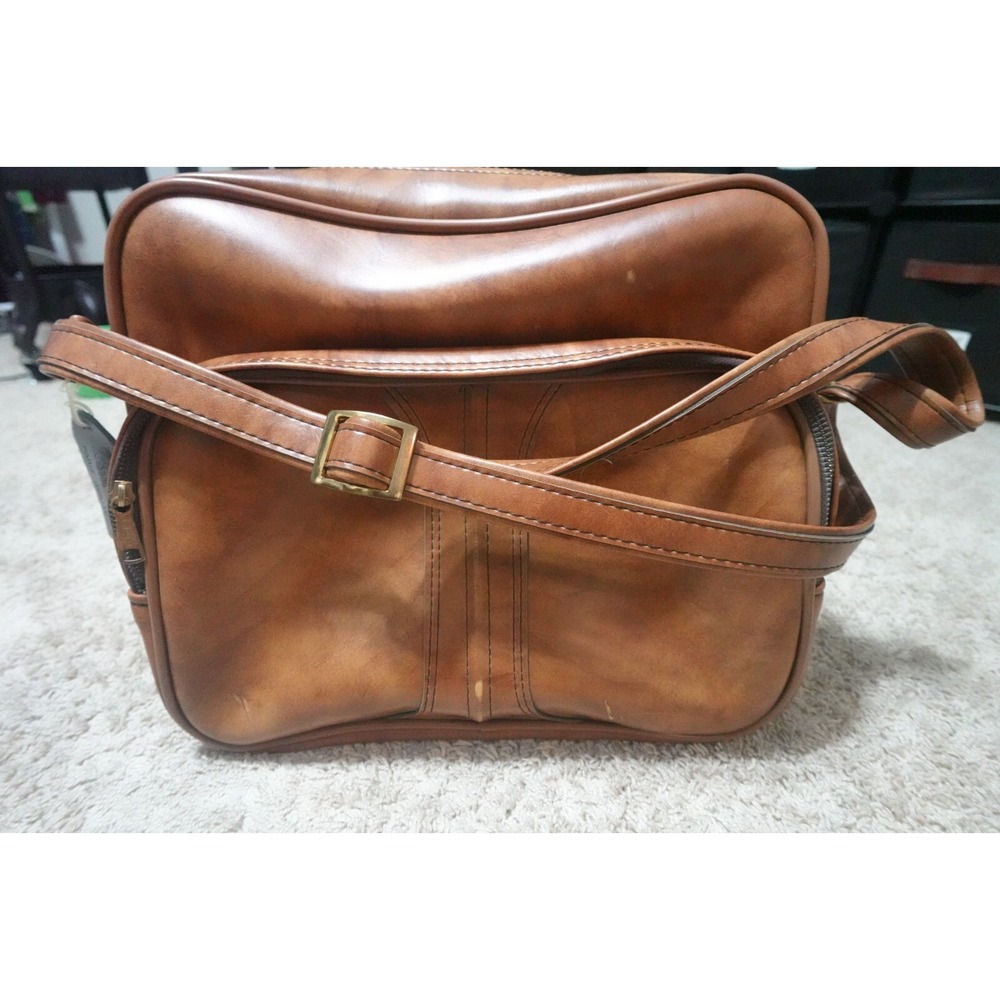 VINTAGE ‎ Encore by Airway Leather Suitcase Carry On travel luggage 15.5 Inches